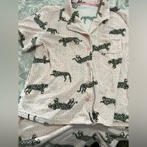 Pink leopard print pajama